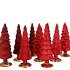 TWINKLE JOLLY RED MIX GLASS TREE MATT ASS 9X25CM