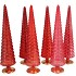 TWINKLE JOLLY RED MIX GLASS TREE SHINY ASS 11X45CM