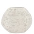 MIKA NORDIC WHITE VASE OVAL STRUCTURE 12X28X22CM
