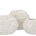 MIKA NORDIC WHITE VASE OVAL STRUCTURE 12X28X22CM