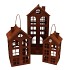 RUSTY SCOTTISH BROWN HOUSE CANDLE 19X33CM