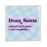 TILE DEAR SANTA 10X10X1CM NM