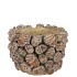 CONCRETE SCOTTISH BROWN PINECONE POT 15X15X10CM