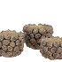 CONCRETE SCOTTISH BROWN PINECONE POT 15X15X10CM