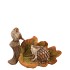 WONDERLAND SCOTTISH BROWN LEAF, BIRD & HEDGEHOG 14X8X10CM