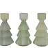 JAZZ NORDIC GREEN T-LIGHT X-MAS TREE ASS 11X20CM