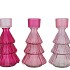 JAZZ JOLLY PINK T-LIGHT X-MAS TREE ASS 11X20CM