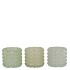 JAZZ NORDIC GREEN T-LIGHT STRUCTURE ASS 7X7CM
