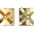 GLAM COZY GOLD MIX CANDLE HOLDER ASS 12X17CM NM