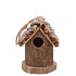 FESTIVE BIRD NEST PINE MOSS WITH SNOW 10X10X12CM