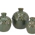 MILOU MAJESTIC GREEN VASE ACORN 10X10X11CM