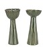 MILOU MAJESTIC GREEN VASE FLOWER ASS 8X8X16CM