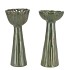 MILOU MAJESTIC GREEN VASE FLOWER ASS 9X9X20CM