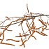 SILK HAZEL BRANCH BROWN 130CM