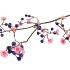 SILK BERRY BLOSSOM BLUE 95CM