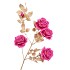 SILK ROSE GOLDIE 5X FUCHSIA 116CM