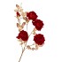 SILK ROSE GOLDIE 5X DARK RED 116CM