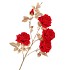 SILK ROSE GOLDIE 5X RED 116CM