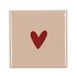 TILE HEART BEIGE BROWN 10X10X1CM