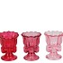 BOWY JOLLY PINK MIX T-LIGHT HOLDER BOW ASS 7X7X9CM