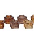BOWY SCOTTISH BROWN MIX CANDLE HOLDER BOW SQUARE ASS 6X5X5CM