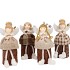LOULOU SCOTTISH BROWN SITTING GIRL WOOD ASS 6X7X17CM NM