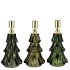 JAZZ MAJESTIC GREEN CANDLE HOLDER X-MAS TREE ASS 9X16CM
