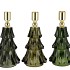 JAZZ MAJESTIC GREEN CANDLE HOLDER X-MAS TREE ASS 10X20CM