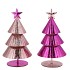 GLAM JOLLY PINK MIX XMAS TREE IRON ASS 11X11X18CM