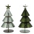 GLAM NORDIC SILVER GREEN MIX XMAS TREE IRON ASS 11X11X18CM