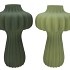LUXX MAJESTIC GREEN VASE LANTERN ASS 25X25X40CM
