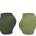 LUXX MAJESTIC GREEN VASE SWIRL ASS 19X19X20CM