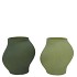 LUXX MAJESTIC GREEN VASE SWIRL ASS 15X15X14CM
