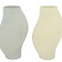 LUXX NORDIC GREEN VASE SWIRL ASS 18X18X30CM