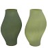 LUXX MAJESTIC GREEN VASE SWIRL ASS 12X12X15CM