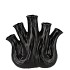 AGLIO BLACK VASE OVAL 20X9X19CM NM