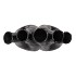AGLIO BLACK VASE OVAL 20X9X19CM NM