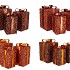 SPARKLE GIFTBOX BROWN LED S/3 15X25/20X35/25X42CM NM