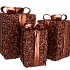 SPARKLE GIFTBOX BROWN LED S/3 15X25/20X35/25X42CM NM