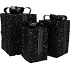 SPARKLE GIFTBOX BLACK LED S/3 15X25/20X35/25X42CM NM