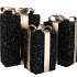 SPARKLE GIFTBOX BLACK LED S/3 15X25/20X35/25X42CM