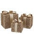 SPARKLE GIFTBOX COZY GOLD LED S/3 10X11/13X13/15X17CM