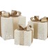 SPARKLE GIFTBOX COZY GOLD LED S/3 15X18/20X23/25X28CM