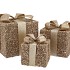 SPARKLE GIFTBOX COZY GOLD LED S/3 15X18/20X23/25X28CM