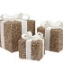 SPARKLE GIFTBOX COZY GOLD LED S/3 15X18/20X23/25X28CM