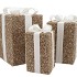 SPARKLE GIFTBOX COZY GOLD LED S/3 15X25/20X35/25X42CM