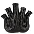 AGLIO BLACK VASE OVAL 36X17X33CM NM