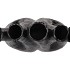 AGLIO BLACK VASE OVAL 36X17X33CM NM