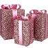 SPARKLE GIFTBOX FUCHSIA LED S/3 15X25/20X35/25X42CM NM