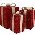 SPARKLE GIFTBOX RED LED S/3 15X25/20X35/25X42CM NM
